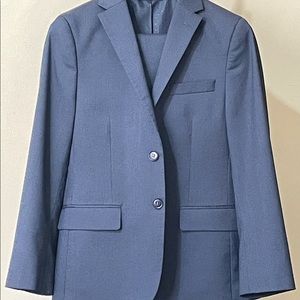 Boy’s Tailored Suit 2 Piece Formal Wear Pants and Jacket Sz 12 - Smoky Blue